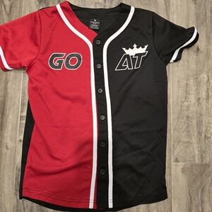 Kids Baseball Shirt - Red and Black